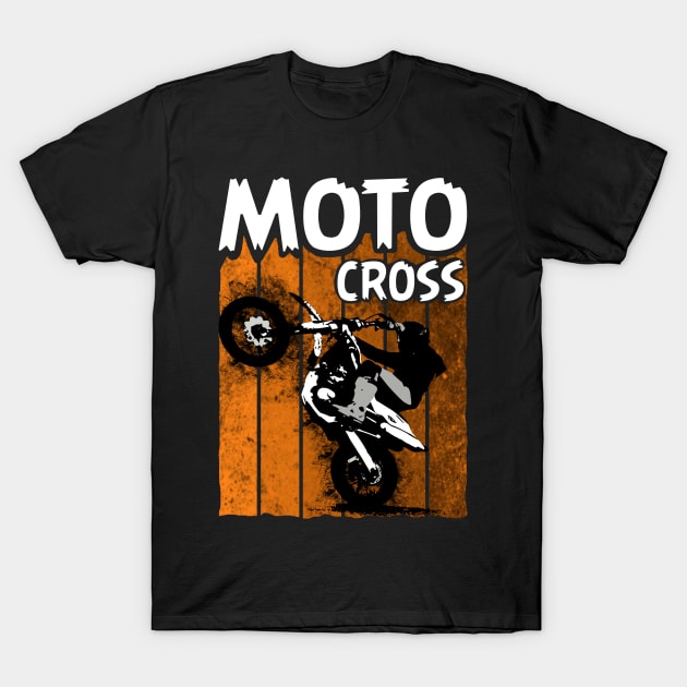 Cool Motocross Rider, Motocross Frestyle Champion, Motocross T-Shirt by Jakavonis